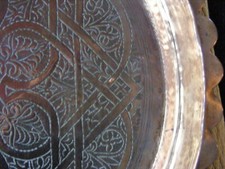 Plat marocain en cuivre