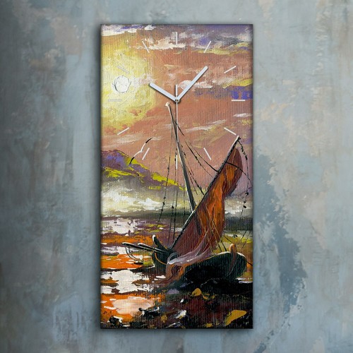 Horloge décorative sur toile