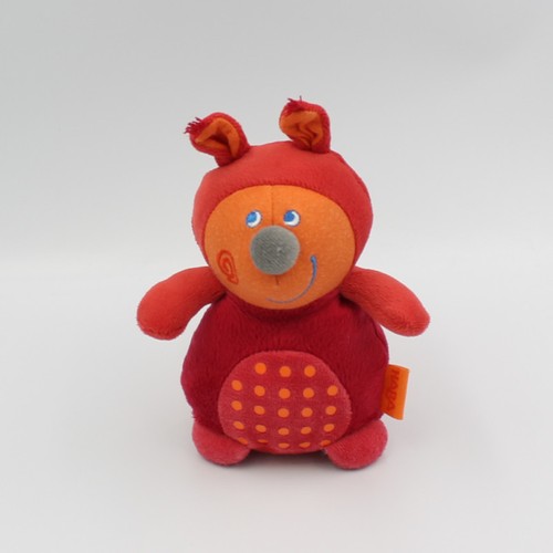 Doudou écureuil rouge orange