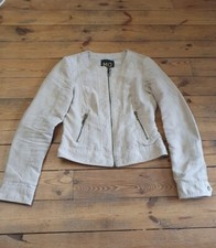 Veste Blouson En Daim Beige Morgan De Toi S
