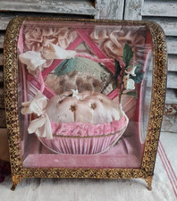 ANCIEN GLOBE DE MARIEE VITRINE NAPOLEON III AVEC INTERIEUR