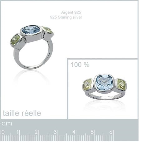 Bague t58 rhodié sertie - t58,