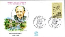 2671  FDC ENVELOPPE 1er JOUR      MAURICE  GENEVOIX    DECIZE