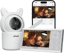 Babyphone Vidéo Audio 1080P Avec Écran À Batterie 4,3” Audio Bidirectionnel