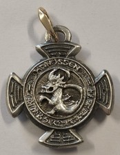 Pendentif ancien « Dragon HANUSSEN » - En ARGENT