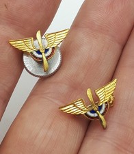 2 Insigne Badge Broche Pins Aviation Brevet Pilote Escadrille A Identifier WW2 