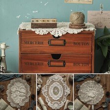 Blanc Broderie Floral Dentelle Nappe Mariage D?ner F??te Table Tissu Couverture