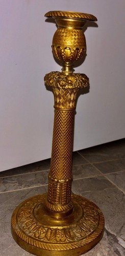 Bougeoir bronze doré - bougeoir,