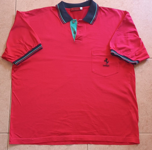 Polo ferrari rouge avec cheval - ferrari,