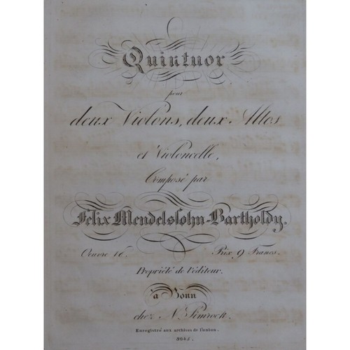 Mendelssohn quintuor quintet - mendelssohn,