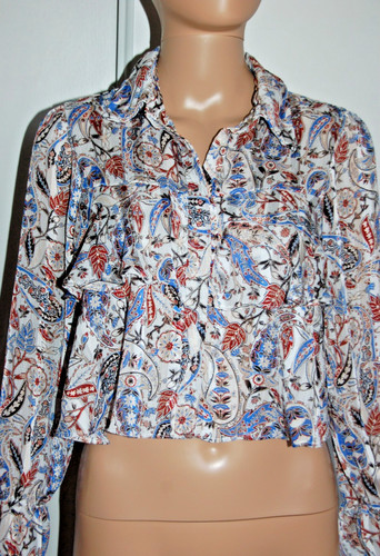 Chemisier court crop top - , à