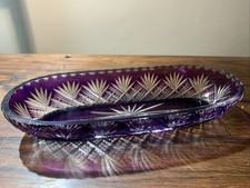 coupelle épinglier / porte brosse Cristal BACCARAT modèle EMPIRE gravé à l'acide