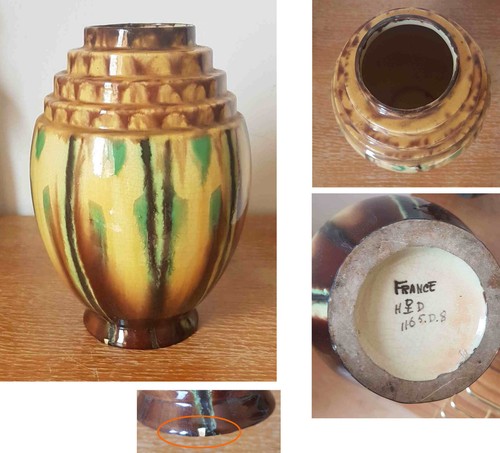 Vase art déco - , faïence