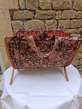 ANCIENNE TRAVAILLEUSE Bois/tissu pour COUTURE - TRICOT- LAINE