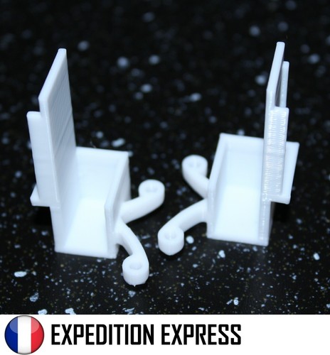 Guides courts porte - 2x,