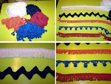 Mercerie ancien Frange Galon Pompon Croquet Lot 50 m Passementerie Vintage 3