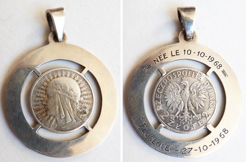 Pendentif argent massif avec - argent,