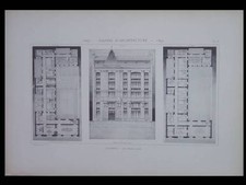 PROJET PHOTO CLUB - 1897 - 3 GRANDES PLANCHES ARCHITECTURE, CLEMENT