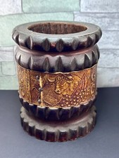 Pot à Tabac Vintage en Bois