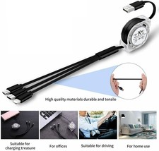 Rétractable Téléphone Chargeur 3 IN 1 Multi USB pour IPHONE Et Android GB