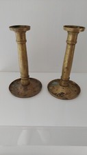 Paire Porte-bougie  En Laiton