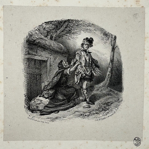Homme kilt ecosse - kilt, lithographie