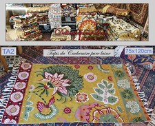 TAPIS du Cachemire 100 Laine - 75 x 120 cm - Très résistant - ref TA2