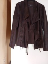 Veste Breal Simili Cuir Marron Taille 42