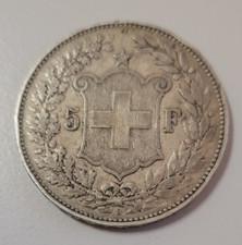5 francs suisse argent Tête d'Helvetia 1892 B (234)