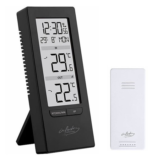 Thermomètre avec horloge
