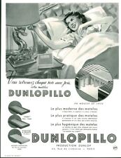 Publicité ancienne matelas Dunlopillo 1952 issue de magazine 