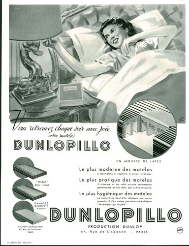 Publicité ancienne matelas