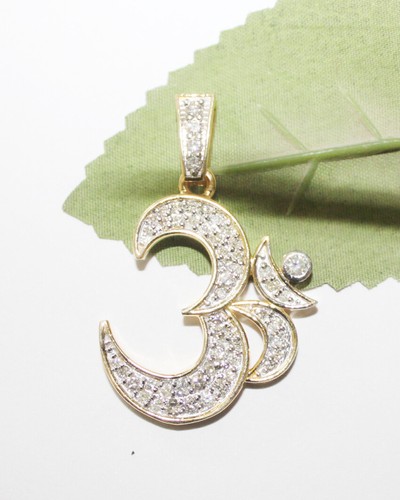 Pendentif or jaune - om,
