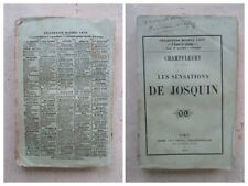 CHAMPFLEURY : LES SENSATIONS DE JOSQUIN, 1859. Ex. Eugène RIFFET chansonnier.