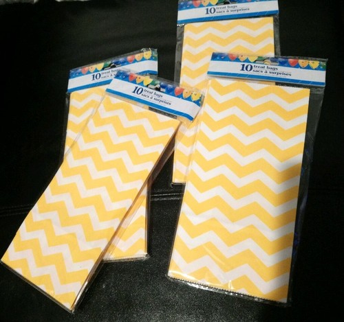 Yellow chevron paper treat - yellow,
