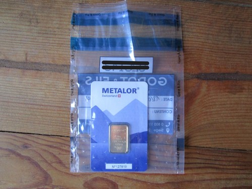 Lingot OR Metalor 10 grammes
