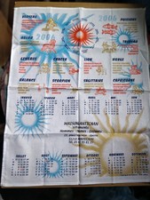 Calendrier tissus torchon 2006 thème L'Astrologie