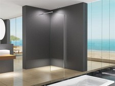 Paroi de douche design LILY verre clair 30 x 200 cm/10 mm ESG verre de sécurité
