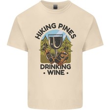 Randonnée Pines Boire Vin Drôle Alcool Hommes Clair T-Shirt