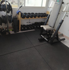 10 Dalles de sol musculation caoutchouc sport 1mètre x 1mètre 2,5 cm d'épaisseur