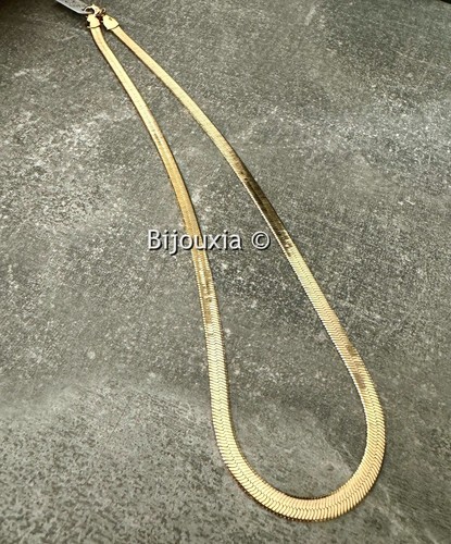 Collier maille miroir dorée - collier,