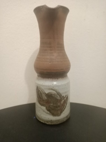 Carafe grès signée - signée, blanot