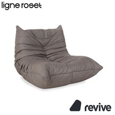 Ligne Roset Togo Fauteuil Gris Cuir Végétalien Neuf