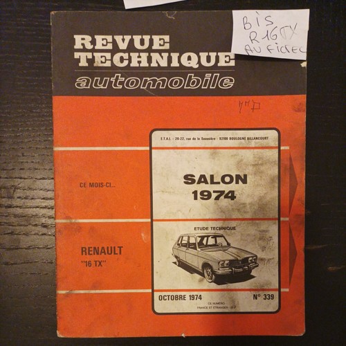 Renault 16 revue - 16, tx