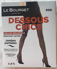 Collants semi-opaque neuf bleu marine taille 2 Dessous Chic 30D, Le Bourget