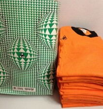 LOT 16 MAILLOTS LE COQ SPORTIF ANNEES 70 ORANGE STYLE PAYS BAS - LAVAL - LORIENT