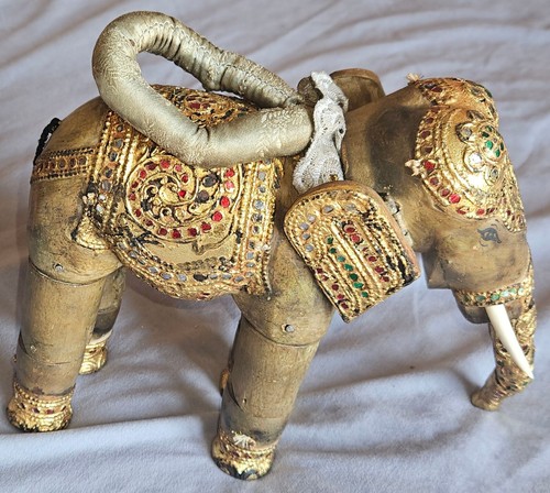 éléphant articulé bois - éléphant, en