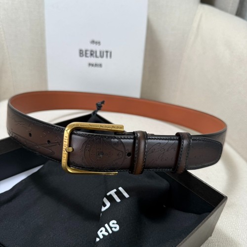 Berluti leather belt - leather,