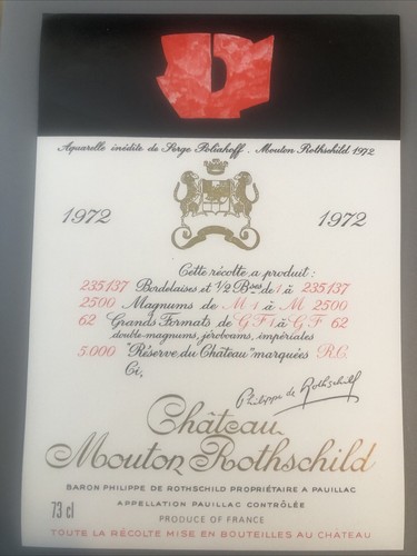 The 1972 chateau - chateau, mouton