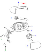 Coque de rétroviseur avant